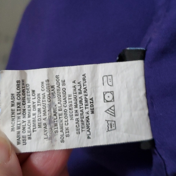 CHEROKEE WORKWEAR Purple Short SleeveV-Neck Scrub Shirt With Pockets Size Medium - Picture 5 of 5